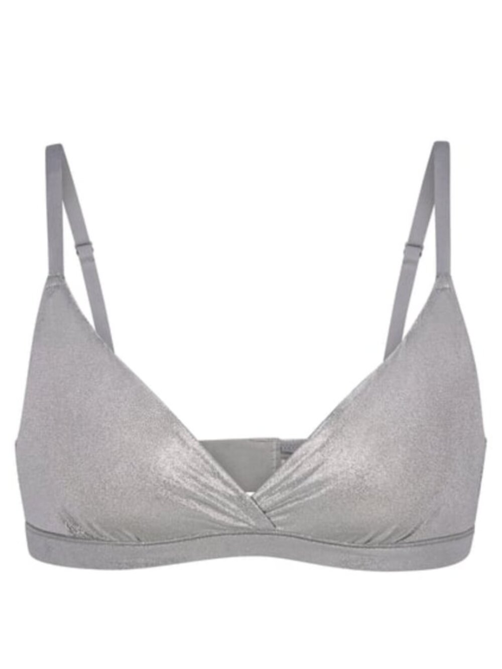 NWT SKIMS Fits Everybody Triangle Bralette // Medium // Silver - SOLD OUT